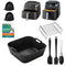 7pcs Air Fryer Accessories for Ninja Air Fryer Pro XL 6-in-1 - AF181 &AF141 6.5 QT Air Fryer with brushes Clip Spatulas Baking trays Baking Needles Hand ClipsRecipes