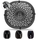 Air Fryer Replacement Parts for PowerXL Vortex 7 QT Air Fryer Oval 10.3*9.5 Food Grade Stainless Steel Air Fryer Accessories Grill Pan Grill Plate Crisper Plate Tray Rack with Rubber Bumpers